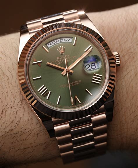 rolex green dial day date